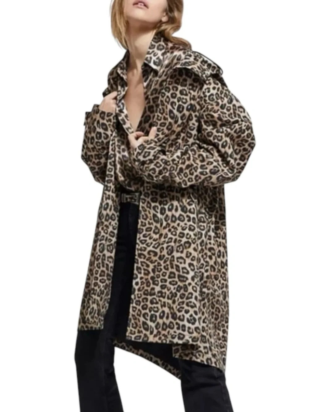 The Kooples Leopard Print Waterproof Parka Jacket Size 1 (Small) NWT